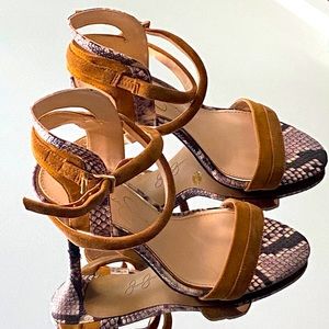 Snake Skin open toe heel